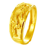 Vietnam Alluvial Gold Dragon Phoenix Couples Wedding Rings Adjustable Jewelry Wholesale