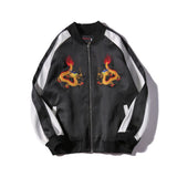 Embroidered Hip Hop Men's Jacket Coat Tracksuit Long Sleeve Dragon Mens Jackets Coats 2019 Summer Flight Streetwear Male Clothes