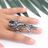 Punk Retro Dragon Ring For Men Male Knight Skull Ghost Knuckle Armour Finger Rings Unisex Cool Party Jewelry Gifts 2019 Brinco