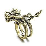 Punk Vintage Men Retro Dragon Claw Evil Eyes Rings Devil Eyeball Snake Animal Male Crystal Finger Ring Jewelry Halloween Gifts