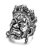 Punk Vintage Men Retro Dragon Claw Evil Eyes Rings Devil Eyeball Snake Animal Male Crystal Finger Ring Jewelry Halloween Gifts