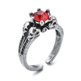 Punk Vintage Men Retro Dragon Claw Evil Eyes Rings Devil Eyeball Snake Animal Male Crystal Finger Ring Jewelry Halloween Gifts