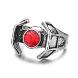 Punk Vintage Men Retro Dragon Claw Evil Eyes Rings Devil Eyeball Snake Animal Male Crystal Finger Ring Jewelry Halloween Gifts