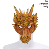 Taoup Gold Mardi Gras Dragon Decor Halloween Masks Scary Mask Halloween Masque Decor 2018 Accessories Props Carnival Night Party