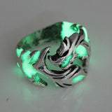 Women Man Dragon Rings Punk Stainless Steel Luminous Ring Glow In The Dark Decor Rings Jewelry Gift party popular
