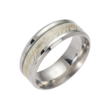 Luminous Plated silver Ring Dark Golden Dragon Inlay Green Background Fashion Men Fluorescent Glowing Rings
