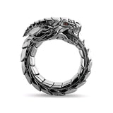 Unique Style Female Dragon Animal Ring 18KT Rose Gold Engagement Ring Vintage Wedding Band Skull Rings For Women