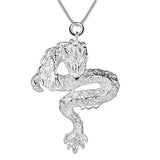 Antique Silver Necklaces for Women Dragon Pendant Necklace Collier Choker Fashion Jewelry Accessories Bijoux Gifts Factory Price