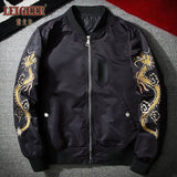 New Spring and Autumn Yokosuka Embroidered Dragon Jacket Men's Vintage Chinese Wind Jacket Casual Jacket